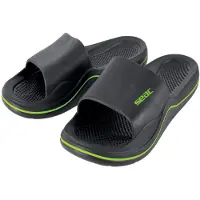 Seac CAYA, Sandales avec Bande pour la Plage et la Piscine, Noir/Vert, 42