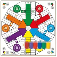 Cayro Plateau De Parcheesi Pour 4 Et 6 Joueurs En Bois Avec Accessoires 40x40 Cm