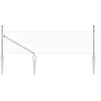 vidaXL Poteau de clôture argent 10 x 0,5 m (filet 13 mm) acier