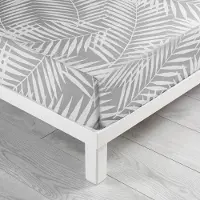 Douceur d'intérieur douceur d'intérieur, Drap Housse (90 x 190 cm) Botania Gris, 100% Coton