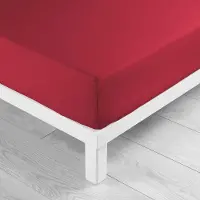 Douceur d'intérieur douceur d'intérieur, Drap Housse (90 x 190 cm) Lina Marsala, 100% Coton