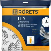 Rörets Housse pour table à repasser Lily – 32x112 cm - 3 couches pour un confort de repassage optimal - Fixation Velcro pour un maintien parfait - Oeko-Tex