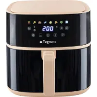 Tognana Porcellane Friteuse D2DFA05IRCH Simple 8 L Indépendante 2000 W Friteuse à air chaud Noir, Champagne