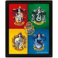 Harry Potter - Blasons Colorés - Poster Lenticulaire 3d 26x4cm