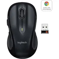 Logitech M510 - Souris - pour droitiers - laser - 5 boutons - sans fil - 2,4 GHz - récepteur sans fil (USB) - noir (910-001825)