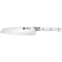 Zwilling Pro le blanc Santoku 18 cm, Blanc, Tranchant alvéolé