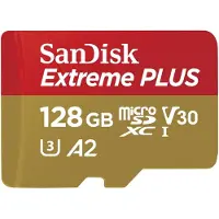 SanDisk Carte mémoire micro SD Extreme Plus microSDXC 128 Go