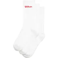 Wilson Crew Logo Socks 3 Units Blanc EU 35-37