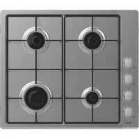 Candy Idea CHW6LX Acier inoxydable Intégré 60 cm Gaz 4 zone(s)
