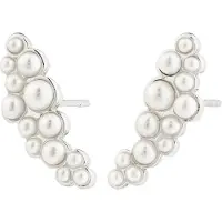 Pilgrim Boucles d'oreilles 'Jova' argent / blanc perle