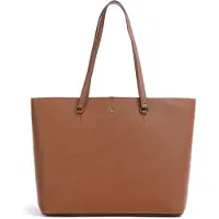 Lauren Accesorios pour femme. 431911655002 Sac fourre-tout en cuir marron Karly (OSFA), Casuel