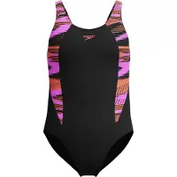 Speedo Hyperboom Splice Muscleback Swimsuit Noir 7-8 Years Fille
