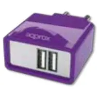 Approx 2 Chargeurs De Voyage/Muraux Usb 1a (Violet) Env.