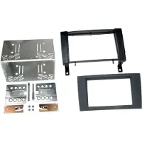 ACV Cadre radio Mercedes 2 DIN noir/aspect caoutchouc