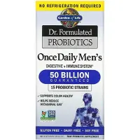 Garden of life , Probiotiques Formulés par le Dr, Quotidien Homme, 50 Milliards, 30 Gélules Végétariennes