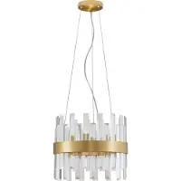 Nova Luce Lampe pendante dorée Crown Ø 35 cm