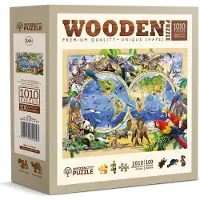 Wooden.City Puzzle HOLZSTADT - Carte du règne animal