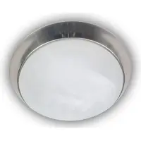 Niermann Standby Niermann 2x E27 plafonnier verre albâtre, nickel mat, 40cm, Made in Germany (E27)