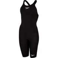Speedo Fastskin Lzr Ignite Kneeskin Open Back Competition Swimsuit Noir UK 24 Femme