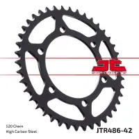 Jt 520 Jtr486.42 Steel Rear Sprocket Argenté 42t