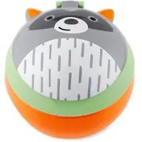Toychamp Zoo Snack Récipient raton laveur, Lunch box, Orange, Vert, Multicolore, Gris