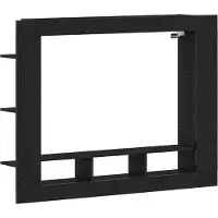 vidaXL Armoire TV noir imitation chêne 152 x 22 x 113 cm Bois composite