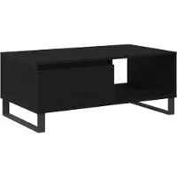 vidaXL Table basse noire imitation chêne 90 x 50 x 36,5 cm Bois composite