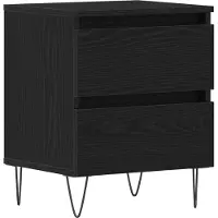 vidaXL Cabinet de chevet Chêne noir 40 x 35 x 50 cm Bois d'ingénierie