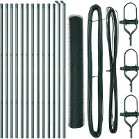 vidaXL Clôture hexagonale à fixer au sol, 25 x 1 mètre, acier revêtu de PVC