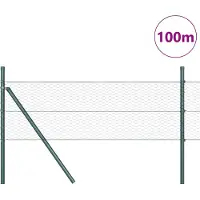 vidaXL Clôture hexagonale à fixer au sol, 100 x 0,5 m, grise, en filet