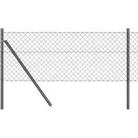 vidaXL Clôture en treillis métallique à fixer au sol, 25 x 0,4 m, gris
