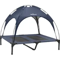 vidaXL Lit pour chien bleu marine 92 x 77 x 82,5 cm en acier