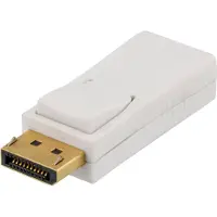 Deltaco DP-HDMI31 - adaptateur vidéo - Displ DisplayPort HDMI White (HDMI), Adaptateur données + vidéo, Blanc