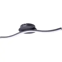 Näve LED Plafonnier ONDA 45x13cm 6W blanc chaud noir 1383422