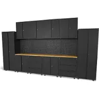 HBM Système d'atelier modulaire premium , 16 pièces, noir mat