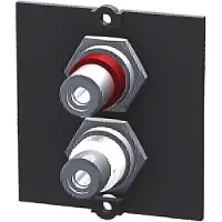 Bachmann - Modulares Faceplate-Snap-In - RCA X 2 - Schwarz