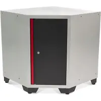 HBM Armoire inférieure d'angle de luxe avec porte pour la conception d'atelier, y compris le plan de travail en bois massif