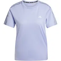 Adidas Own The Run 3 Stripes Short Sleeve T-shirt Violet S Femme