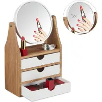 Relaxdays Organiseur pour maquillage, 3 tiroir