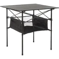 InnovaGoods Table de camping pliante avec panier et sac de rangement