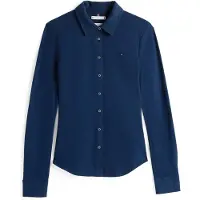 Tommy Hilfiger 1985 Slim Fit Long Sleeve Shirt Bleu XS Femme