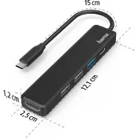 Hama 00200117 station d'accueil USB 2.0 Noir