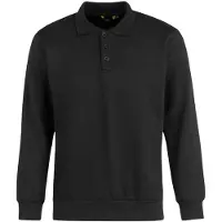 Storvik Napoli sweat de travail à col polo noir