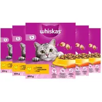 Whiskas Adult 5x800 g nourriture sèche complète avec du poulet délicieux pour les chats adultes