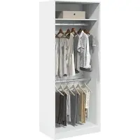 vidaXL Armoire blanche 80x50x200 cm Bois composite