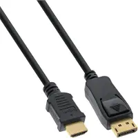 InLine B-17182 Bulk-Pack de 30 câbles de conversion DisplayPort vers HDMI, noir, 2m