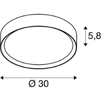 SLV Plafonnier Decona 30 blanc Ø 30cm