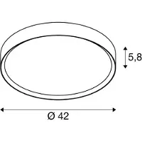 SLV Plafonnier Decona 42 blanc Ø 42cm