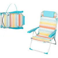 Aktive 62421 5 Positions 55x60x90 Cm Beach Chair Multicolore