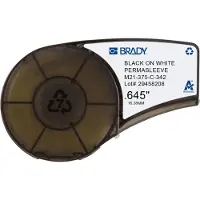 Brady M21-375-C-342 ruban thermorétractable noir sur blanc 16,38 mm x 2,10 m (d'origine)